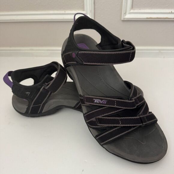 Teva Tirra Sandal Black Purple Womens Size 8 M US 4266 Strappy Hiking Outdoors - Picture 2 of 7